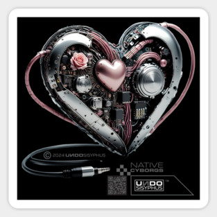 Cyborg Heart (Black) | UndoSisyphus™ Native Cyborgs Collection Magnet