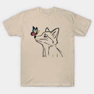 Fox with Butterfly T-Shirt