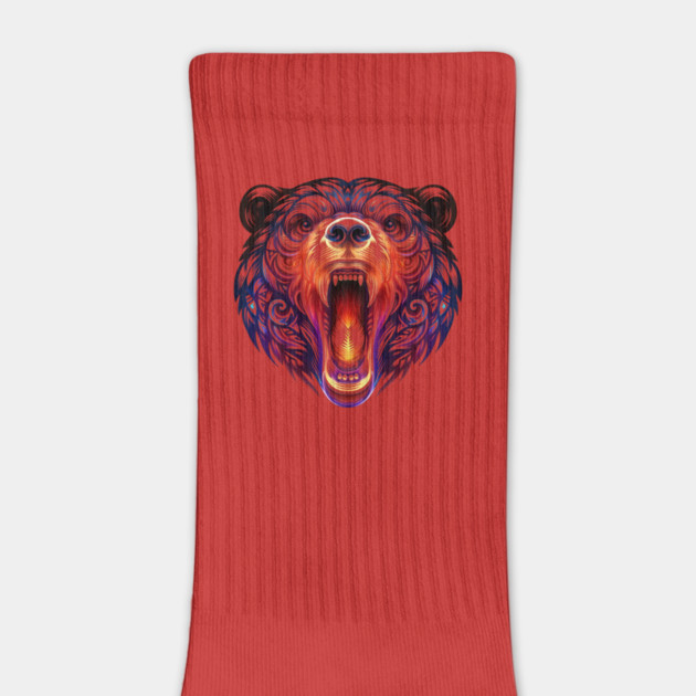 Colorful Pop Art Bear by Luxinda