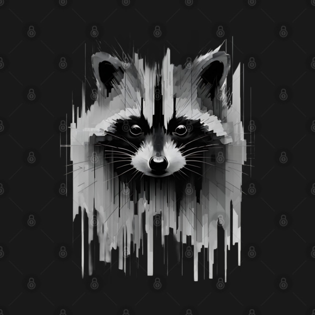 Dark Grays Goth Racoon by Luxinda