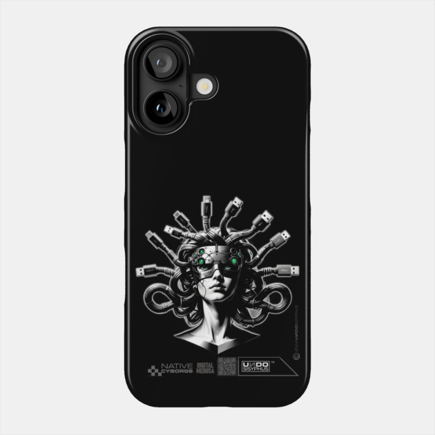 Digital Medusa 01 (Black) | UndoSisyphus™ Gaming Collection Phone Case by UndoSisyphus