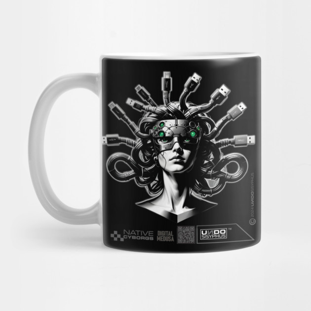 Digital Medusa 01 (Black) | UndoSisyphus™ Gaming Collection by UndoSisyphus