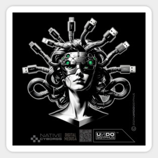 Digital Medusa 01 (Black) | UndoSisyphus™ Gaming Collection Magnet