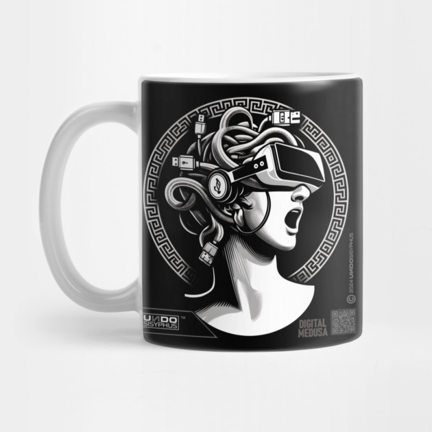 Digital Medusa 02 (Black) | UndoSisyphus™ Gaming Collection by UndoSisyphus