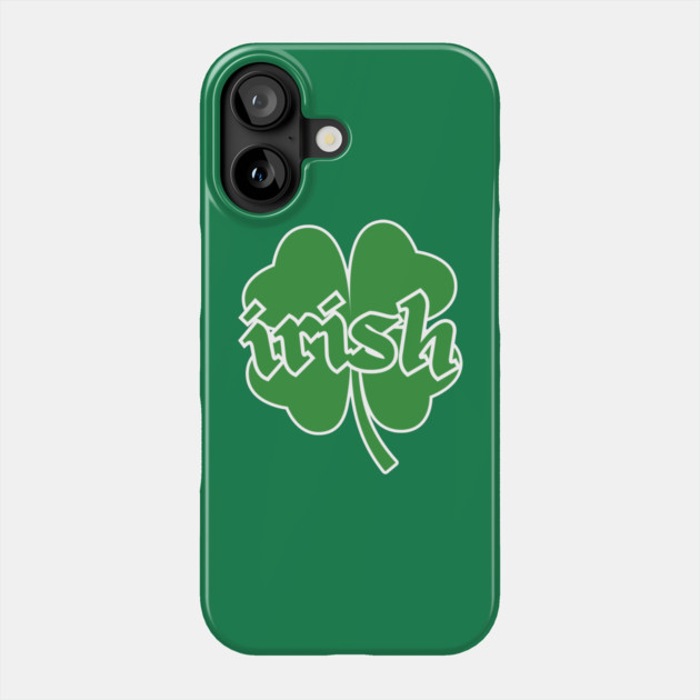 Irish Green Shamrock Phone Case by Creatifly Graphic Tees