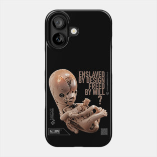 Enslaved By Design, Freed By Will (Black) | UndoSisyphus™ Native Cyborgs Collection Phone Case