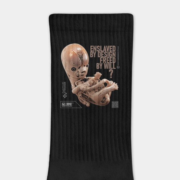 Enslaved By Design, Freed By Will (Black) | UndoSisyphus™ Native Cyborgs Collection by UndoSisyphus
