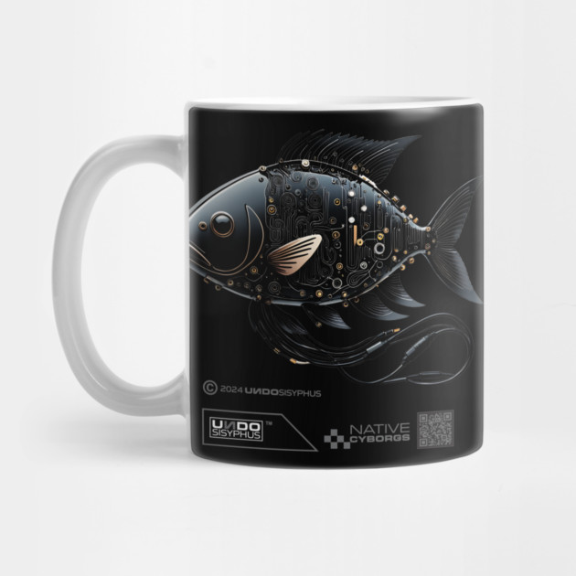 Cyborg Fish (Black) | UndoSisyphus™ Native Cyborgs Collection by UndoSisyphus
