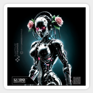 Hippie Cyborg (Black) | UndoSisyphus™ Native Cyborgs Collection Magnet