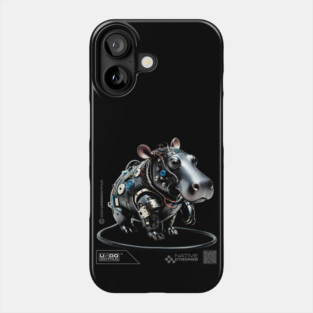 Cyborg Hippopotamus (Black) | UndoSisyphus™ Native Cyborgs Collection Phone Case