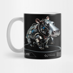 Cyborg Hippopotamus (Black) | UndoSisyphus™ Native Cyborgs Collection Mug