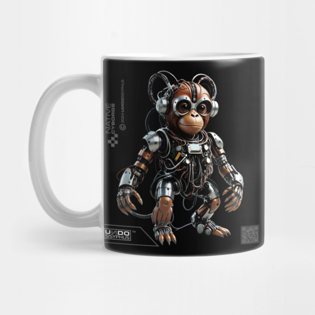 Cyborg Orangutan (Black) | UndoSisyphus™ Native Cyborgs Collection by UndoSisyphus