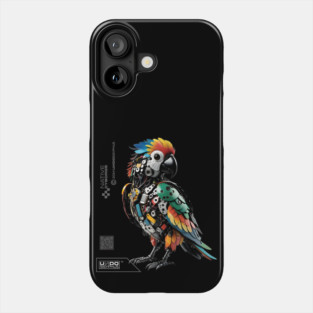 Cyborg Parrot (Black) | UndoSisyphus™ Native Cyborgs Collection Phone Case