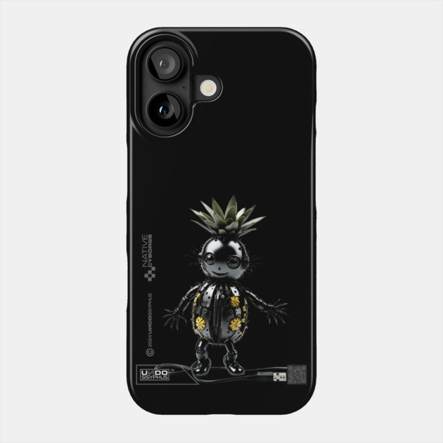 Pineapple Boy (Black) | UndoSisyphus™ Native Cyborgs Collection Phone Case by UndoSisyphus