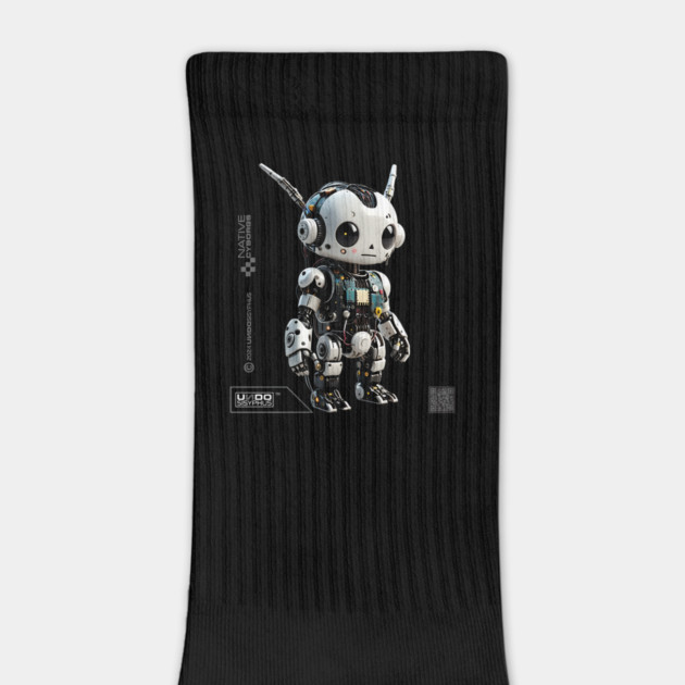 Cute Little Robot (Black) | UndoSisyphus™ Native Cyborgs Collection by UndoSisyphus