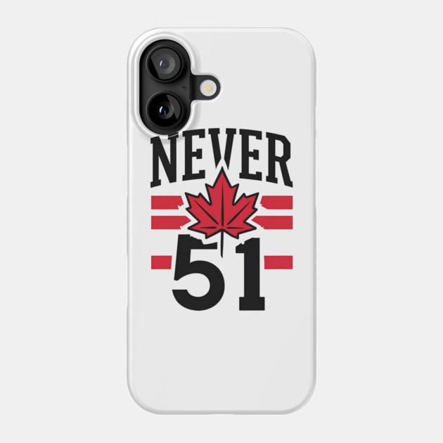 Never 51st State Canada Flag Phone Case by ArtistTee ⭐⭐⭐⭐⭐