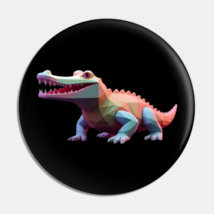 Alligator Pixel 3d Computer Graphic Pin