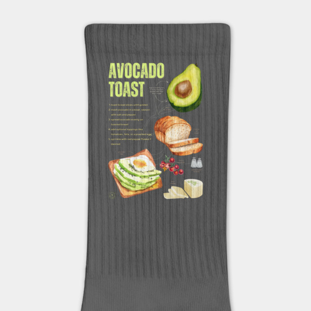 Avocado Toast Recipe - Rustic Chalkboard feel by TuncGK