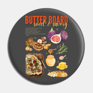 Sweet & Savory Butter Board Recipe Print – Gourmet Charcuterie Kitchen Art Pin