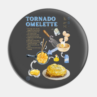 Tornado Omelette Recipe Print – Trendy Japanese Food Art & Aesthetic Kitchen Decor Pin