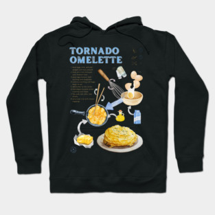 Tornado Omelette Recipe Print – Trendy Japanese Food Art & Aesthetic Kitchen Decor Hoodie
