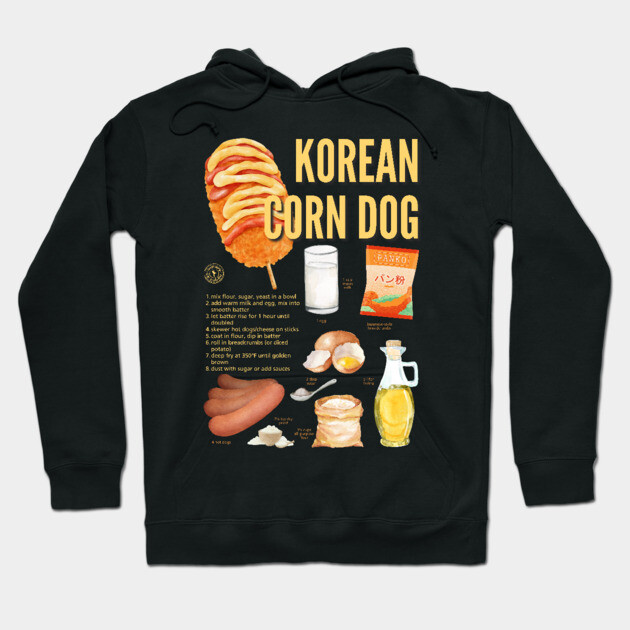 Korean Corn Dog - Street Food Recipe Hoodie by TuncGK