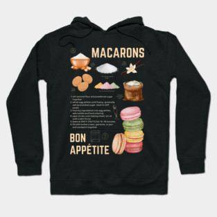 Macarons Recipe - French Pastry Wall Art Hoodie