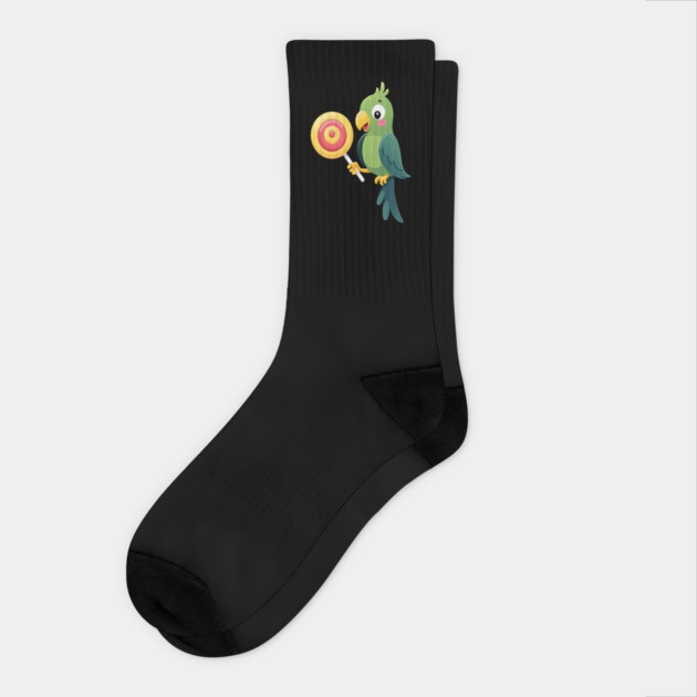 Green parrot Art Socks by Graphic tees
