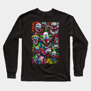 Killer Klowns 80s horror movies clowns Long Sleeve T-Shirt