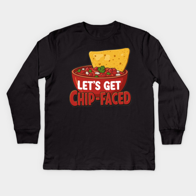Let’s Get Chip-Faced Kids Long Sleeve T-Shirt by enrynz