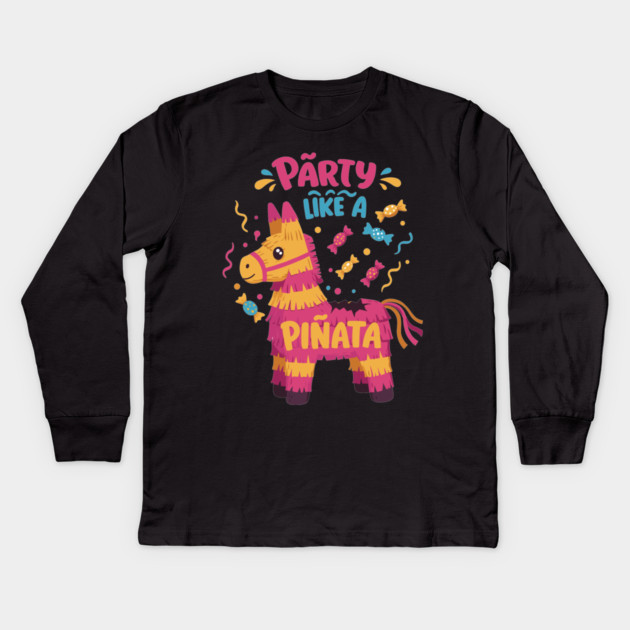Party Like a Piñata Kids Long Sleeve T-Shirt by enrynz