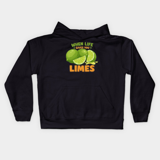 When Life Gives You Limes Kids Hoodie by enrynz