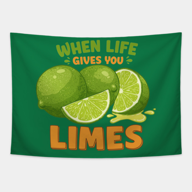 When Life Gives You Limes Tapestry by enrynz