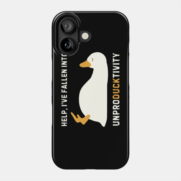 Unproductive Duck Phone Case by The WYLD Tribe