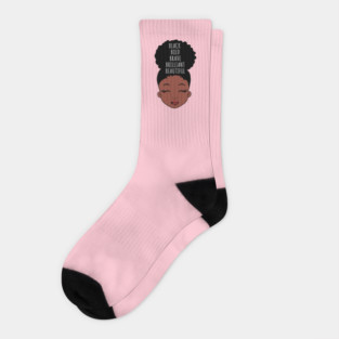 Black Bold Brave Brilliant Beautiful, African American Girl, Black Girl Magic Socks