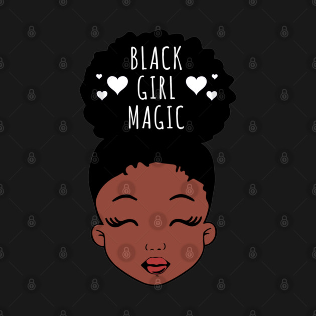 Black Girl Magic, African American Girl, Hearts by UrbanLifeApparel