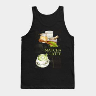 Matcha Latte - Japanese Tea Art Print Tank Top
