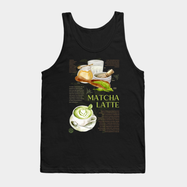 Matcha Latte - Japanese Tea Art Print Tank Top by TuncGK
