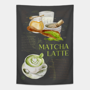 Matcha Latte - Japanese Tea Art Print Tapestry
