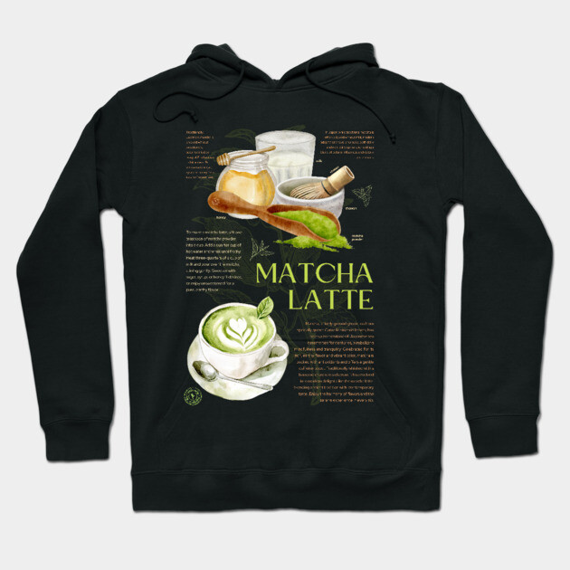 Matcha Latte - Japanese Tea Art Print Hoodie by TuncGK