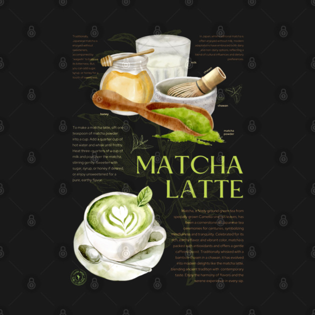 Matcha Latte - Japanese Tea Art Print by TuncGK