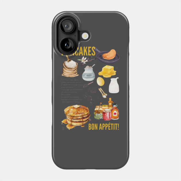 Pancakes Recipe - Breakfast Lover’s Print Phone Case by TuncGK