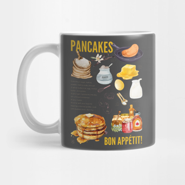 Pancakes Recipe - Breakfast Lover’s Print by TuncGK