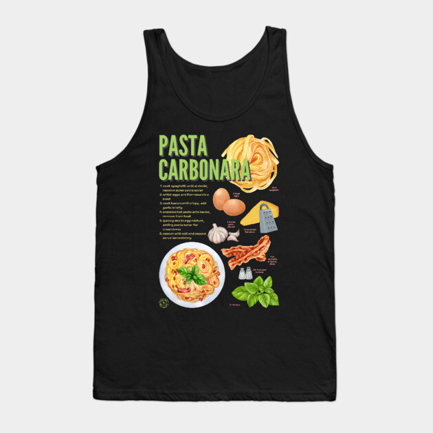 Pasta Carbonara - Italian Classic Recipe Tank Top by TuncGK