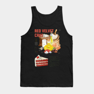 Red Velvet Cake - Elegant Baking Print Tank Top