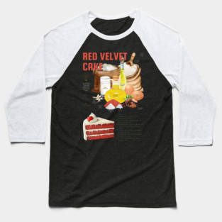 Red Velvet Cake - Elegant Baking Print Baseball T-Shirt