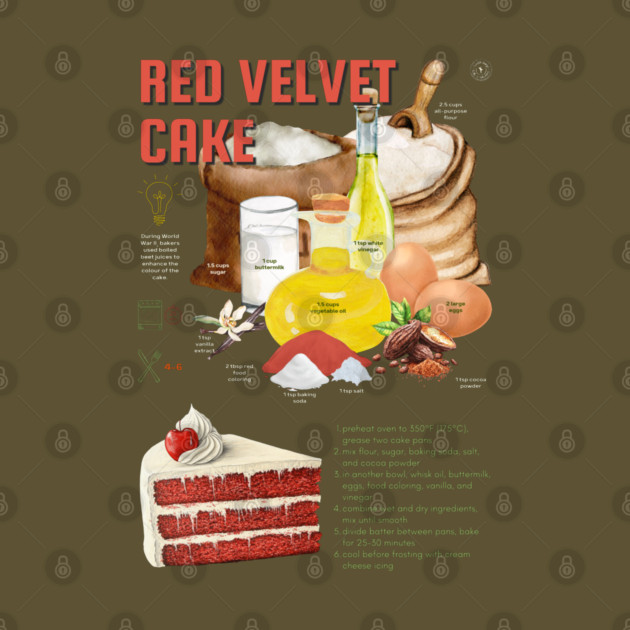 Red Velvet Cake - Elegant Baking Print by TuncGK