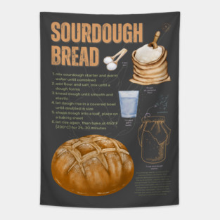 Sourdough Bread Recipe - Rustic Baking Art Tapestry