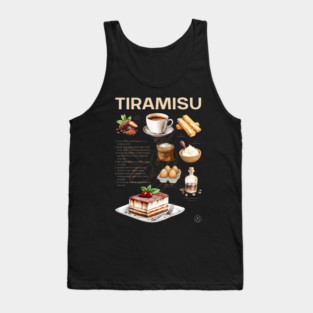 Tiramisu Recipe - Italian Dessert Art Tank Top