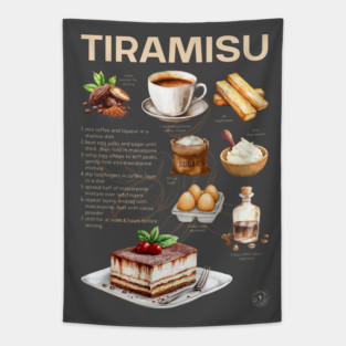 Tiramisu Recipe - Italian Dessert Art Tapestry